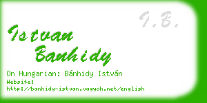 istvan banhidy business card